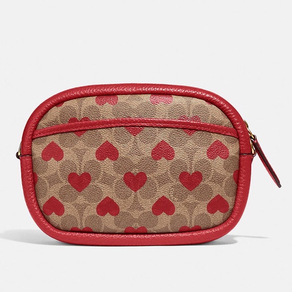 NEW Coach crossbody small bag hearts red - Picture 3 of 6